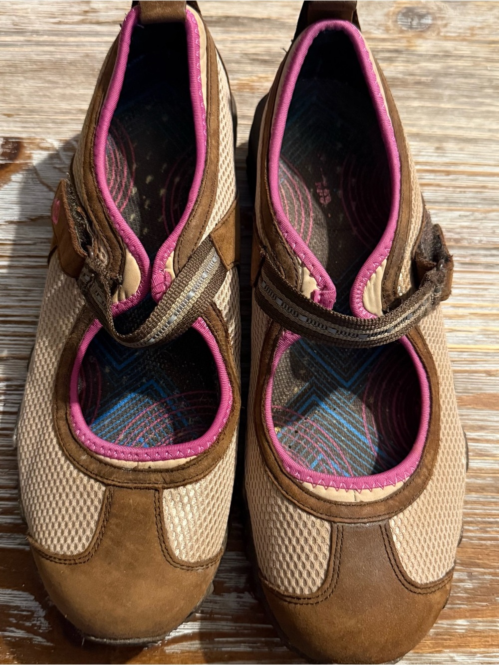 Skechers Womens Size 8 Compulsions Hitchhiker Brown Purple Leather Mesh Mary Jan - Picture 2 of 5
